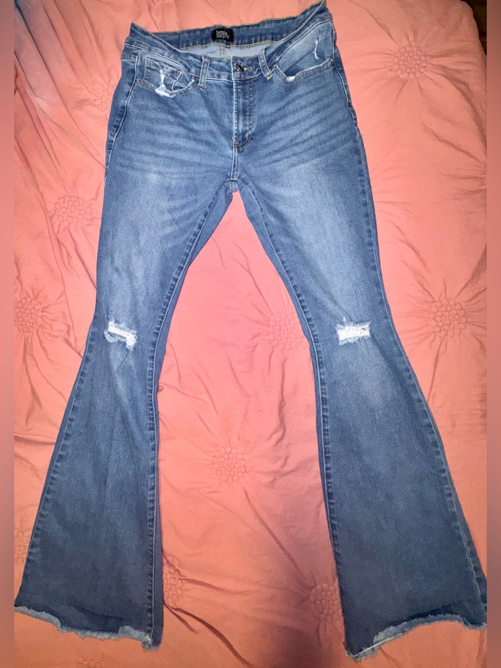 Distressed Flare Jeans
